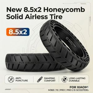 New 8.5x2 Honeycomb Solid Airless Tire Anti-Puncture Damping Durable for Xiaomi M365 1S Pro Pro 2 E-Scooter