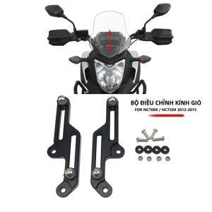 Có Thể Điều Chỉnh Kính Chắn Gió Gió Cho Xe HONDA NC700X NC750X 2012-2015 Xe Máy Nhôm Luồng Không Khí Kính Chắn Gió Điều Chỉnh Bằng FSADV