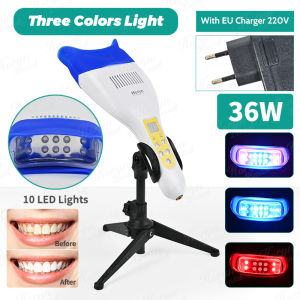 36W Teeth Whitening Lamp Dental Teeth Whitening Built-in 10 LED Lights Accelerator Light Teeth Bleaching Unit Dental Tools