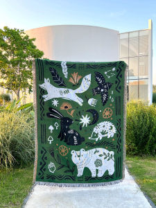 2025 New Leisure Blanket Small Room Decoration Artistic Hanging Tapestry Sleepable Comforter Rural Landscape Cotton Linen