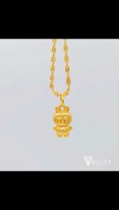 [VJ]NEW!!! Pendant "LABUBU" 999.9 Bangkok Gold Plated Persist916 <Loket LABUBU Terbaru>