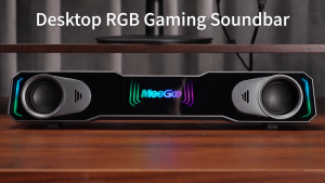 MeeGoo Bluetooth Soundbar USB Type-c Wired Speaker RGB Lighting Bass Stereo for PC Laptop Phone
