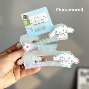 กิ๊บติดผมรูปสุนัขจิ้งจอกลายดอกไม้ซากุระ Sanrio ทรงสี่เหลี่ยม สไตล์หวาน ของตกแต่งผมสำหรับเด็กผู้หญิง ของเล่นแฟชั่น