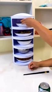 DIJAMIN ORI 5 TINGKAT Penutup Makanan Hangat Anti Debu Tudung Saji Susun Bertingkat Food Cover Tutup Sayur HARGA TERMURAH