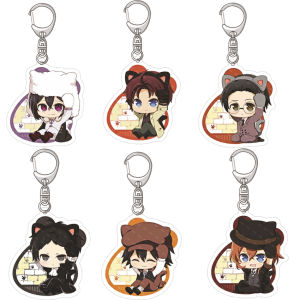 Bandai | 55MM Acrylic Móc Khóa Anime Bungo Đi Lạc Chó Nakajima Atsushi Edogawa Ranpo Akutagawa Ryūnosuke Nakahara Chuuya Hình Sưu Tập Quà Tặng