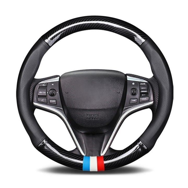 QUALITY LEATHER CARBON Fiber Sport Style 15 Car Steering Wheel Cover For Fiat £26.99 - UK