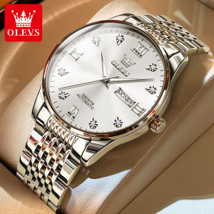 OLEVS watch for men original brand waterproof 2023 luxury diamond dial automatic watch for men gold/sliver - gift ideas for boyfriend