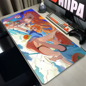 Bandai | Popular Mouse Pad HD Print one piece Nami Anime Gaming Accessories Speed Game Large Extended Keyboard Pad Computer Mouse Mat