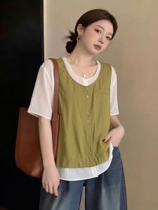 AIYITI | Summer Slimming Layered Short Sleeve Shirt