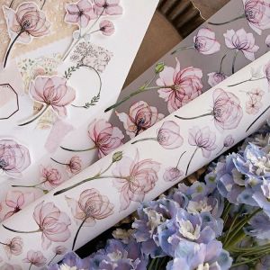 Fairy Lights Journal - READY STOCK/ art journaling/ scrapbook deco/ LOI Floral washi tape: Rouge