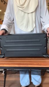 TNR CAMPING - STACKING SHELF CONTAINER STEEL BOX 25L & 50L IN BLACK ZINC COATING WITH MAHOGANY HANDLE