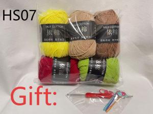 Christmas Mixed Color Yarn Milk Cotton Yarn Combination Crochet Knitting Yarn Set for Handmade DIY Crafts Sweater Scarf Knitting