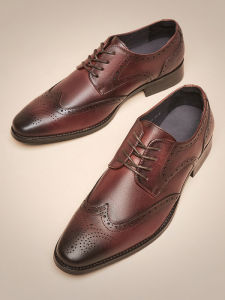 Pointed Toe English Style Business Oxford Dress Derby Shoes