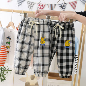 Mosquito-Resistant Summer Pants for Boys Lightweight Cool Stylish Cotton Elastic Waist Casual Trousers for Kids Ages 3-6