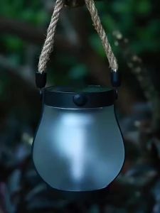 NEWSTYLE | Đèn Năng Lượng Mặt Trời Ngoài Trời Di Động Chống Nước Có Sạc Type-C Đèn Treo Hình Ngọn Lửa 3D Lung Linh Trang Trí Sân Vườn Kèm Bóng Đèn LED