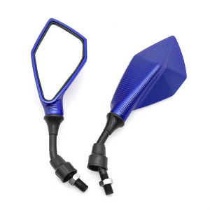 Motorcycle Mirrors Blue M10 ABS Motorcycle Rearview Mirrors Scooter E-Bike ATV Dirt Bike Rear View Mirrors HD Side Mirror