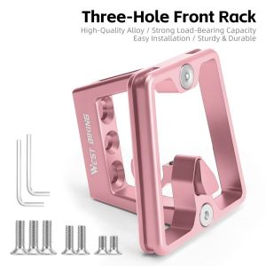 West Biking | WEST BIKING Three-Hole Front Rack High-Quality Alloy Strong Load-Bearing Capacity Bike Front Rack Sturdy CNC Machining Bike Rack