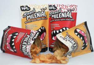 Keripik singkong pedas aroma bawang