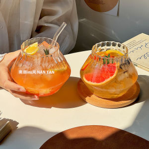 แก้วน้ำชาแบบใสความจุขนาดใหญ่พร้อมตะเกียบ แก้วกาแฟอเมริกันเย็น แก้วน้ำผลไม้ แก้วน้ำเย็น สำหรับใช้ในชีวิตประจำวัน