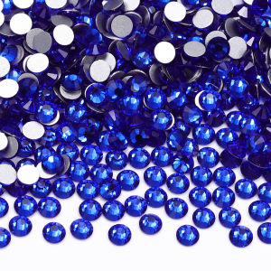 SS3-SS60 Blue Series Glitter Non Hotfix Rhinestones คุณภาพสูงแก้วเล็บคริสตัลสําหรับงานฝีมือตกแต่งเสื้อผ้าเพชร