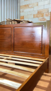 MKI Tempat tidur minimalis kayu jati terbaik dipan kayu jati