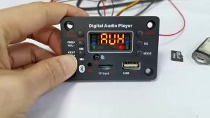 DC7-20V 2*40W Bluetooth 5.0 Audio Amplifier Board MP3 FLAC APE Lossless Decoder Module FM Radio Audio Input Player Board