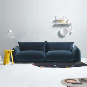 奶油风布艺沙发客厅日式直排三人小户型简约现代设计师云朵沙发椅