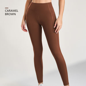 Womens High-Waisted Yoga Leggings Quick Dry  Soft Breathable Pants for Gym Running Pilates-Solid