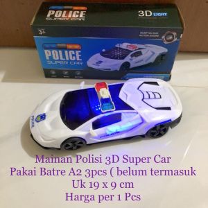 Mainan Mobil Polisi lampu 3D ada musik