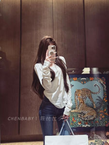 Basic Womens Long Sleeve T-Shirt Soft Skin-friendly Snowflake Cotton Slimming Base Layer Top Casual Style Fashionable