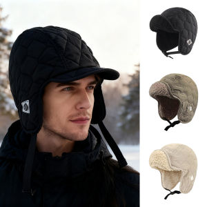 Winter Men Women Trapper Aviator Trooper Earflap Warm Waterproof Ski Down Hat Bomber Cap Ear Protectors Hats Reversible Wearable