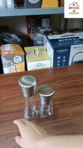 Bình xay tiêu xuất Đức chất liệu inox 304 và thuỷ tinh cao cấp dáng thấp và dáng cao dung tích 180ml - 200ml siêu to