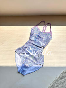 Sea’da Dream Purple New Model Speed Suit Swimsuit Sparkling Purple Low Cut One Piece Swimwear Quick Dry Fixed Chest Pad No Sleeve