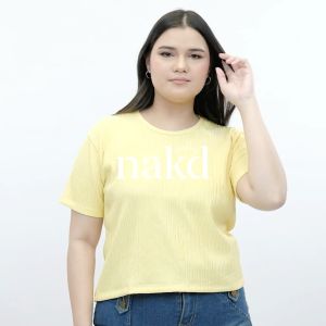 NAKD FASHION DREA BASIC CASUAL ROUND NECK COMFY BARK CREPE DAILY PLUS SIZE BLOUSE TOP L-2XL 5085