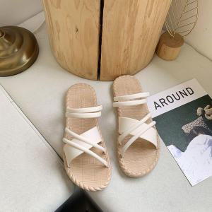 Two-Way Wear Flat Bottom Sandals Womens Summer Korean Style Versatile Fashionable Outdoor Student Roman Style Slip-On Shoes