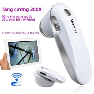 Máy Phân Tích Da Kỹ Thuật Số Không Dây 200X Năm 2025 Máy Soi Da Đầu Máy Phân Tích Da Ứng Dụng WIFI Kính Hiển Vi Độ Phân Giải Cao