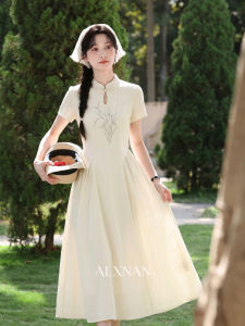 Đầm Hè Phong Cách Trung Quốc Mới Thon Gọn Elegante
