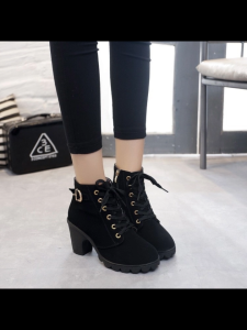 Solezy Premium Korean Dwarf Boots for Women - High Heel Ankle Boots that Combine Fashion and Quality  Short Boots Every Lady Needs in Her Wardrobe COD
