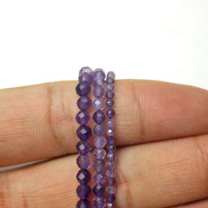 High Quality Amethyst Crystal Beads Sub Loose Beads Bracelet Necklace Thin Chain DIY Crystal Beads Cut Surface String Beads Small Particles Spacer Beads