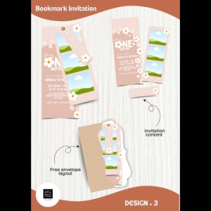 Personalized BOOKMARK STYLE INVITATIONS (Wedding Baptism Birthdays etc)