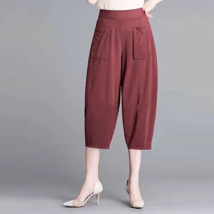 Special Offer Large Size Capri Pants Loose Slim Looking Spring and