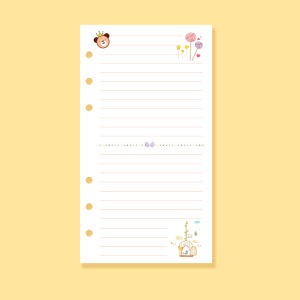 Cartoon A5A6 Refillable Notebook Standard 6 Hole Scrapbooking Blank Page Daily Planner Notebook Core 40 Sheets Business Supplies