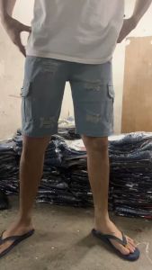 DENIM SHORTS 6 PACKET RIPPED MAONG FASHION 2025 Pocket Menswear Casual Streetwear