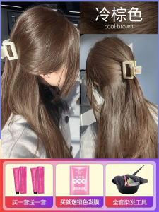 No-itch Plant-Based Cold Brown Hair Dyeing Paste Womens Popular Color Shampoo Foam Natural No Irritation Hair Coloring