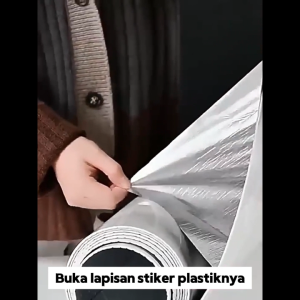 Wallpaper Dinding Vinyl Roll PVC Marble Foam Sticker Roll Stain Resistant  60CM/3M