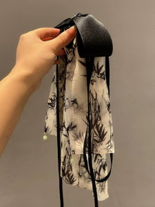 Traditional Chinese Style Long Bamboo Ribbon Butterfly Knot Hair Clip for Women Unique Minority Design National Wind Hair Accessories