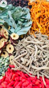 Trà bổ thận mix sẵn trà thảo mộc gồm bạch tật lê dâm dương viễn trí đông trùng táo đỏ...