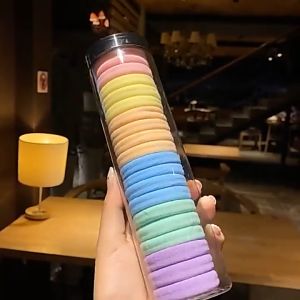 GUK Ikat Rambut Wanita Set 20pcs Box Tali Ikat Rambut Polos Warna Warni Import Fashion Korea Wanita COD