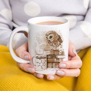 แก้วกาแฟแฮนด์เมดหัวนกฮูกสไตล์ย้อนยุคสุดน่ารักสำหรับใช้ในออฟฟิศและบ้านของแบรนด์ Nordic Owl Cup ของขวัญเพื่อน
