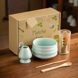 5/7PCS Japanese Coarse Pottery Matcha Set Safe Bamboo Whisk Teaspoon Tea Sets Indoor Beverage Shop Tea-making Tools Accessories